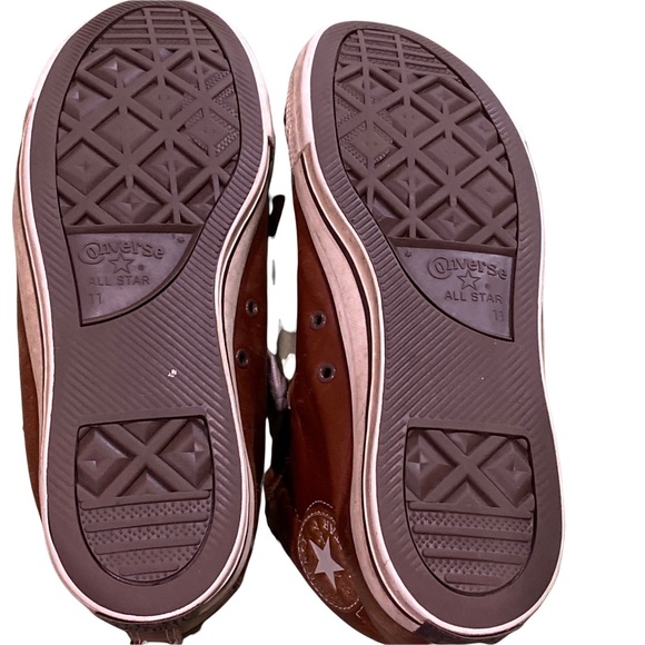 Men's Converse Brown Leather Hi-Tops - Picture 8 of 10